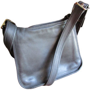 Vintage Coach Legacy Zip Black Shoulder Crossbody Purse D9b-9966